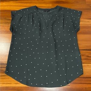Banana Republic Grey Polka dot Blouse